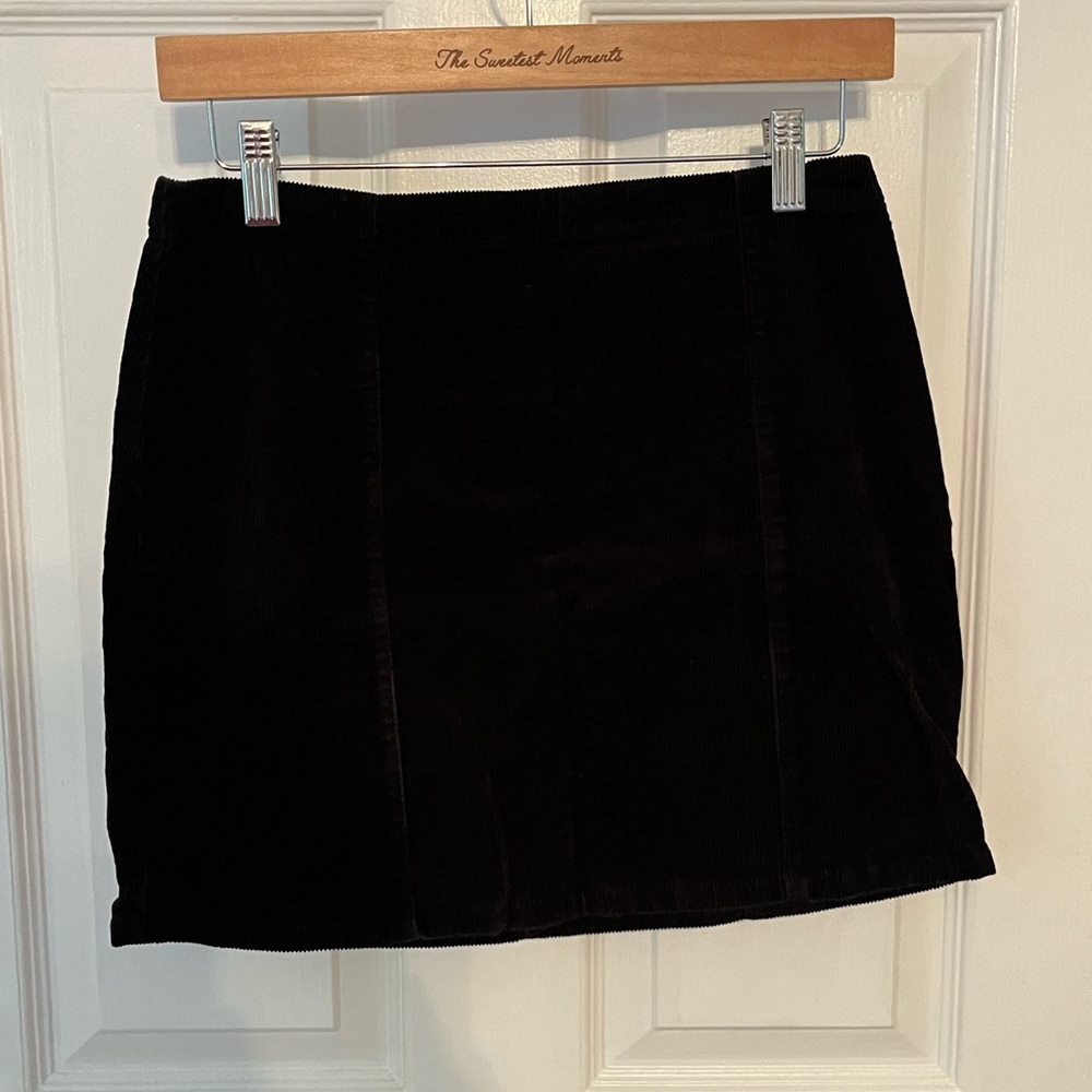 Black mini skirt corduroy